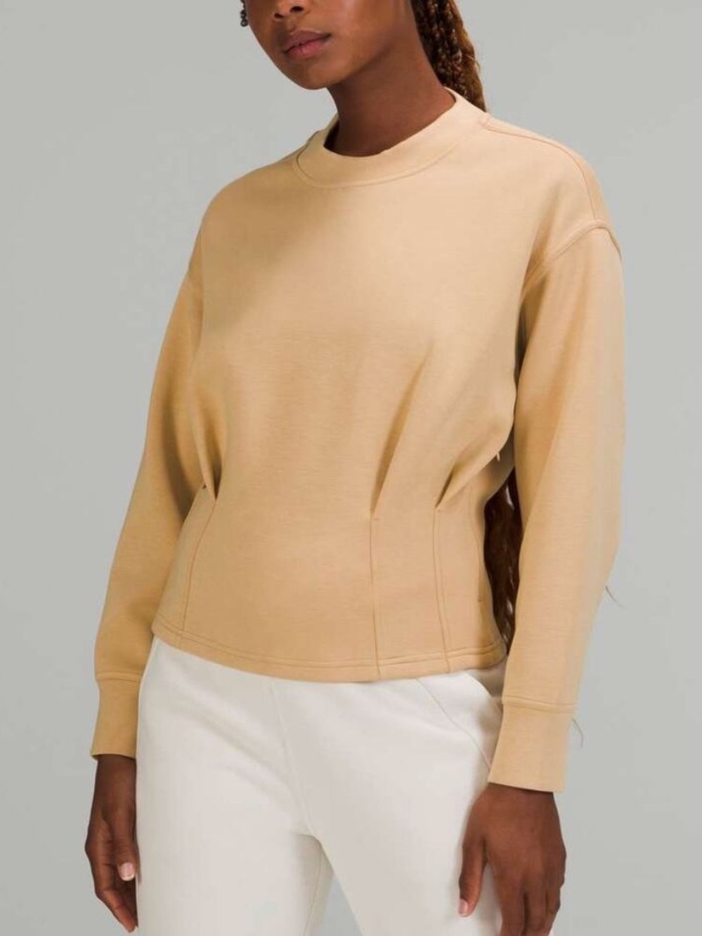 BOGO! Lululemon Gathered Waist Crew Pullover Pecan Tan Size 10